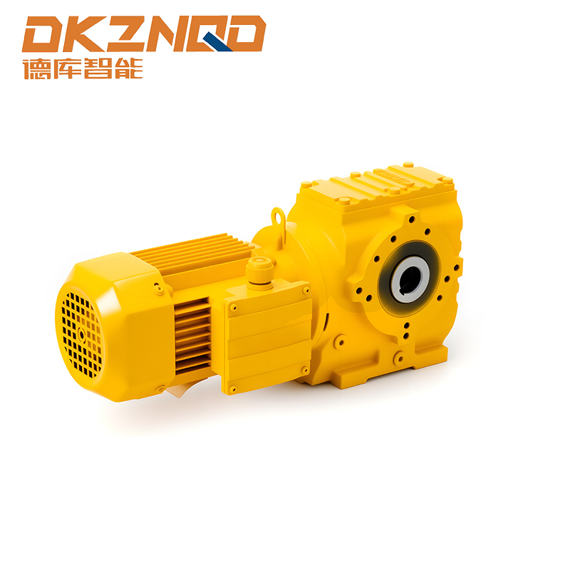 Motor Worm Gear Torsi Tinggi Seri S yang dipasang di kaki