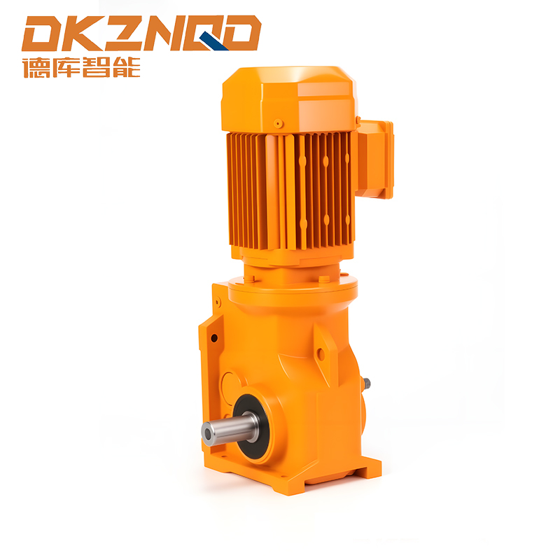 Motor Worm Gear Heliks Vertikal Seri K dengan Motor AC Terintegrasi
