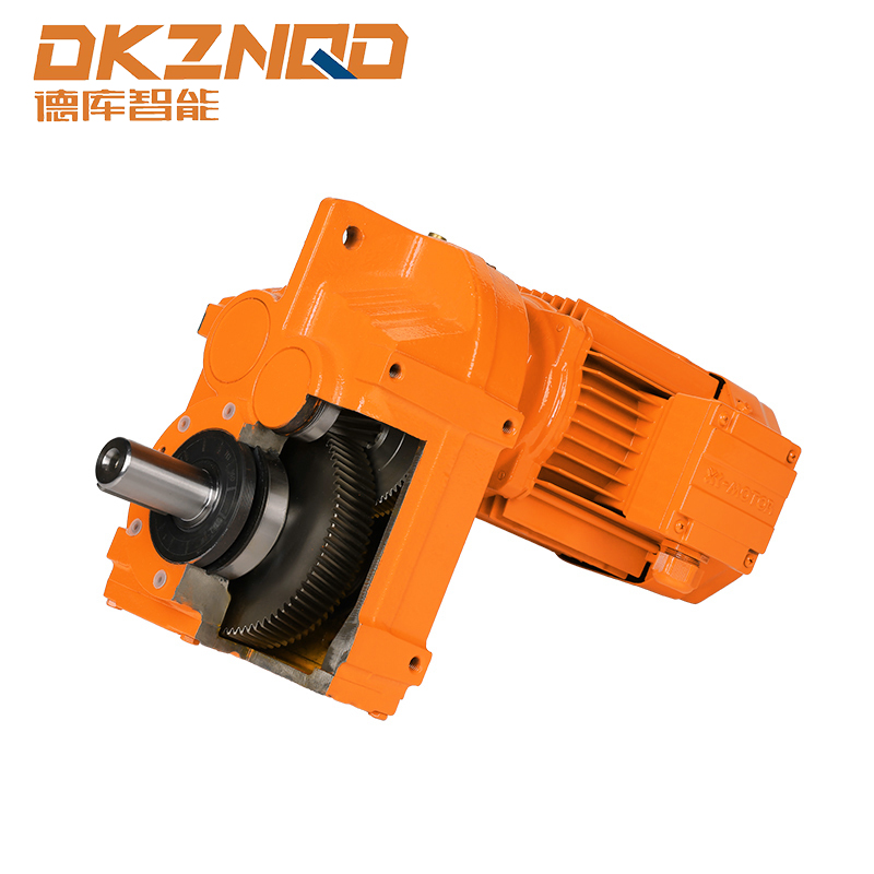 Motor roda gigi heliks paralel seri F